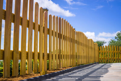 well maintained wooden fence, ready for someone to choose a wood fence finish from Real Milk Paint