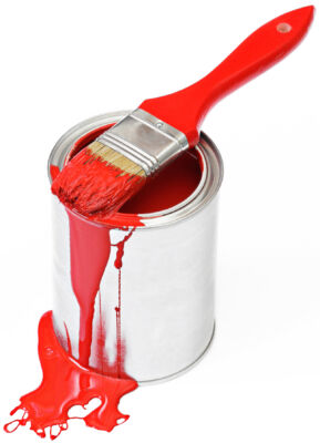 red latex paint