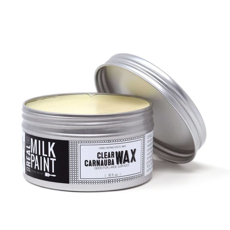 Real Milk Paint Clear Carnauba Wax for a great finish