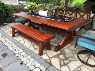 outdoor wood furniture with outdoor defense oil wood finish from Real Milk Paint